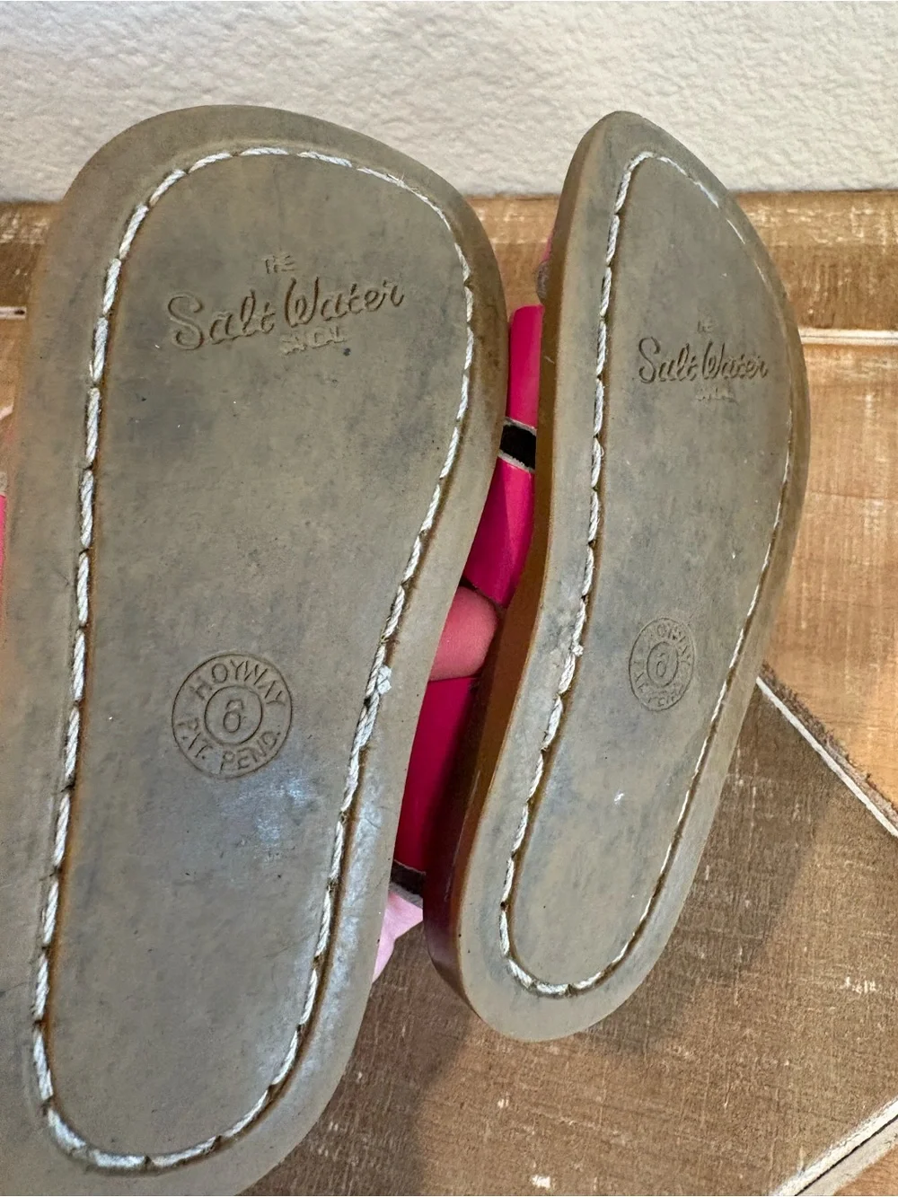Salt Water Sandals by Hoy bright hot